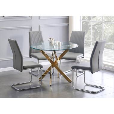 Steel chair dining cheap table